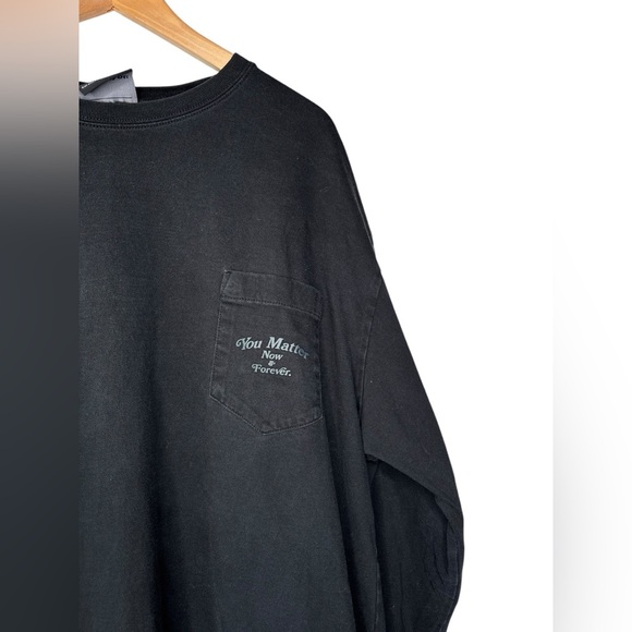 Demetrius Harmon You Matter Now & Forever Black Long Sleeve Pocket Tee XXXL - Picture 4 of 7